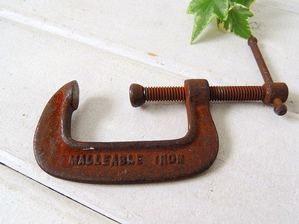 【MALLEABLE IRON/工業系】ヴィンテージ・シャコ万力/C型クランプ/道具