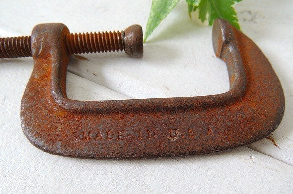 【MALLEABLE IRON/工業系】ヴィンテージ・シャコ万力/C型クランプ/道具