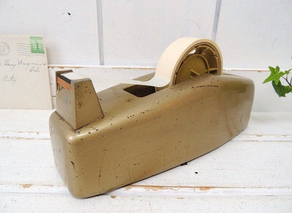 【Scotch】スコッチ・ゴールド色・ヴィンテージ・テープカッター/テープディスペンサー USA