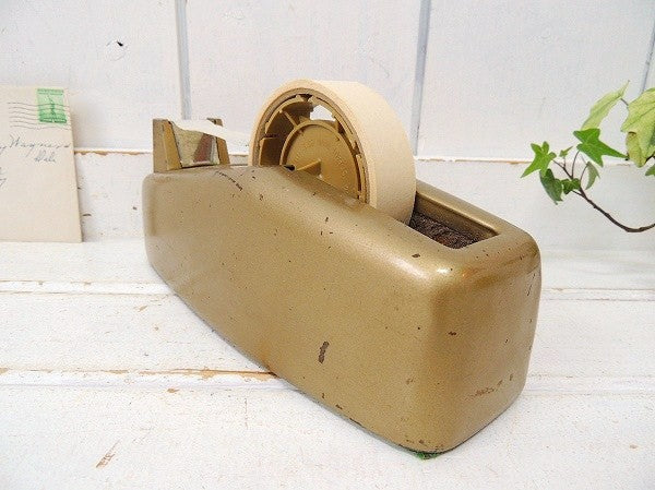 【Scotch】スコッチ・ゴールド色・ヴィンテージ・テープカッター/テープディスペンサー USA