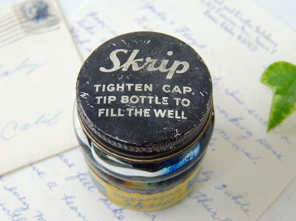 【SHEAFFER/シェーファー】Skrip・ガラス製・ヴィンテージ・インクボトル/ガラス瓶 USA
