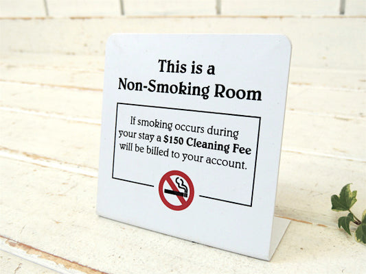 Non-Smoking Room 卓上型 プラスティック製 禁煙 サインプレート 看板 店内装飾