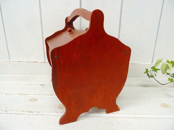 USA アンティーク  ソーイングボックス 裁縫箱 脚付き 木製 木箱 手芸 ハンドメイド