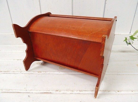 USA アンティーク  ソーイングボックス 裁縫箱 脚付き 木製 木箱 手芸 ハンドメイド