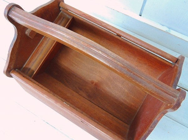 USA アンティーク  ソーイングボックス 裁縫箱 脚付き 木製 木箱 手芸 ハンドメイド