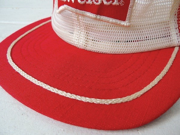 【バドワイザー/刺繍ワッペン】ビンテージ/メッシュキャップ・デッドストック・USA