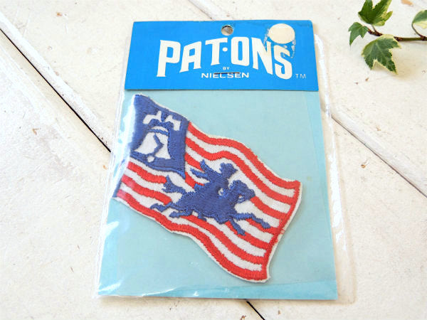 アメリカ合衆国 バイセンテニアル 星条旗 1970's ヴィンテージ・刺繍・ワッペン・パッチ USA