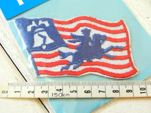 アメリカ合衆国 バイセンテニアル 星条旗 1970's ヴィンテージ・刺繍・ワッペン・パッチ USA