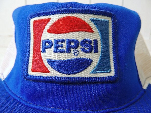【PEPSI/ペプシ/刺繍ワッペン】ビンテージ・メッシュキャップ・デッドストック・US