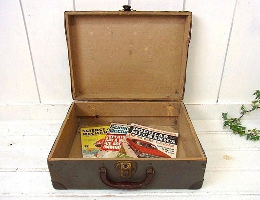 ノスタルジック ブリキ製・アンティーク・トランク・スーツケース・USA