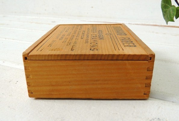 【EBERHARD FABER】クレヨンのアンティーク・ウッドボックス/木箱・USA