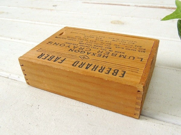 【EBERHARD FABER】クレヨンのアンティーク・ウッドボックス/木箱・USA