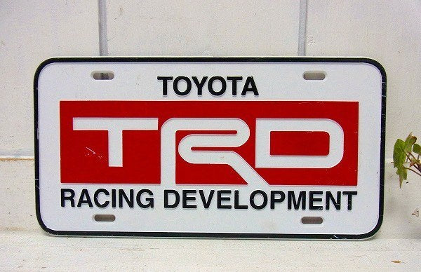 【TOYOTA/トヨタ/TRD/ RACING】ビンテージ・ナンバープレート/カーライセンスプレート