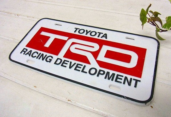 【TOYOTA/トヨタ/TRD/ RACING】ビンテージ・ナンバープレート/カーライセンスプレート