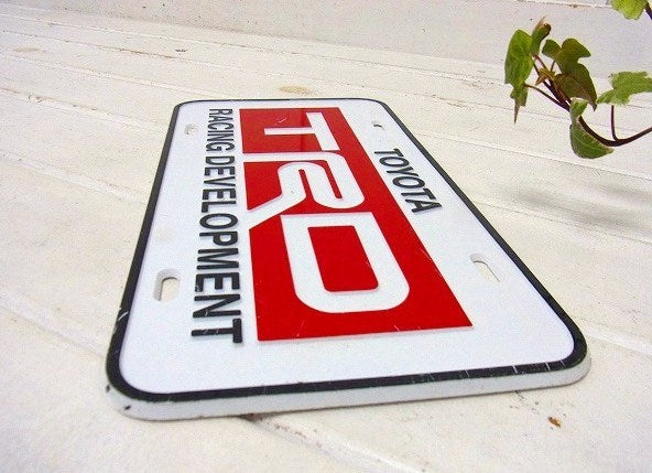 【TOYOTA/トヨタ/TRD/ RACING】ビンテージ・ナンバープレート/カーライセンスプレート