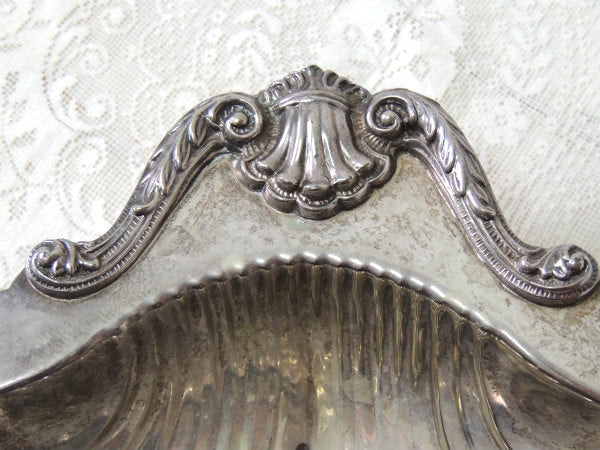 【English Silver】シェル型・シルバープレート・ヴィンテージ・サービングディッシュ・皿