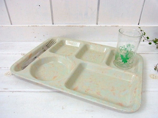 【KING-LINE】メラミン製・ビンテージ・ランチプレート/仕切プレート・トレー