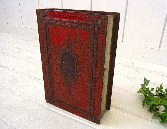 ホーランド製・ブック型・アンティーク・クッキー缶/ティン缶