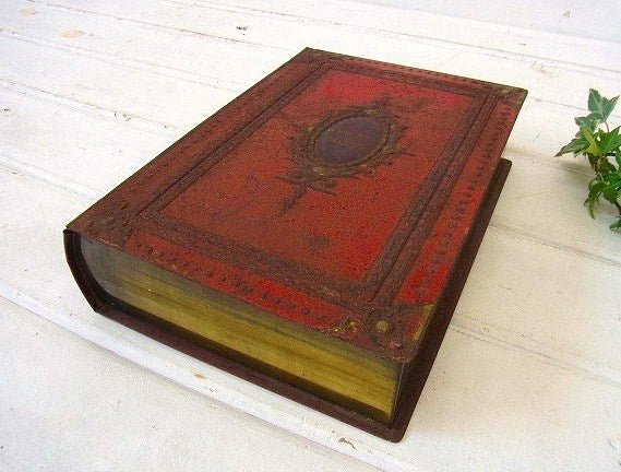 ホーランド製・ブック型・アンティーク・クッキー缶/ティン缶