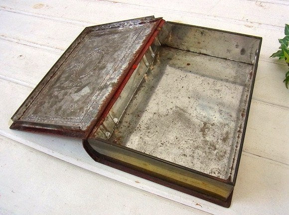 ホーランド製・ブック型・アンティーク・クッキー缶/ティン缶