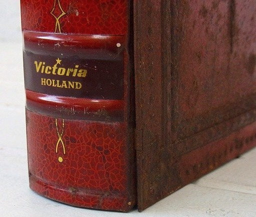 ホーランド製・ブック型・アンティーク・クッキー缶/ティン缶