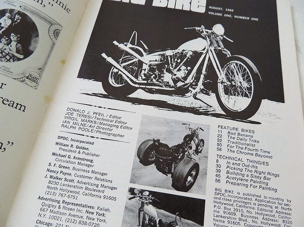 【ナックル/パンヘッド・BiG BiKe/1969】ビンテージ・オートバイ雑誌