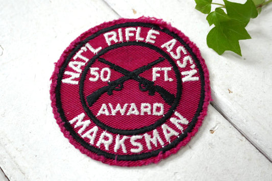 MARKSMAN 50FT AWARD ライフル 銃 ヴィンテージ・刺繍・ワッペン USA