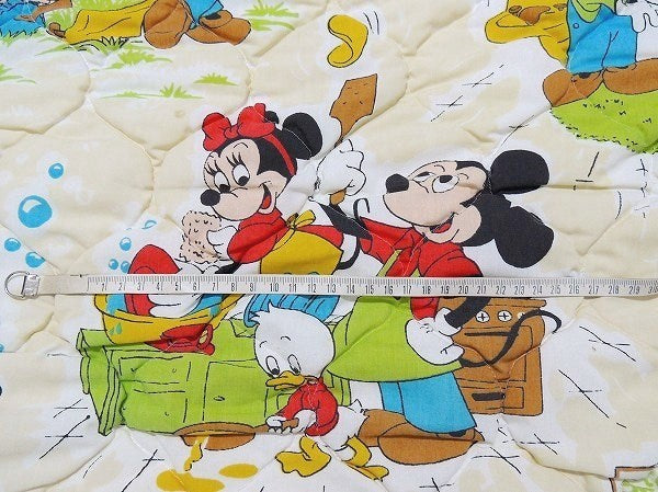 【ミッキー&フレンズ】レトロなミッキー・ヴィンテージ・ベッドスプレッド/ベッドカバー USA