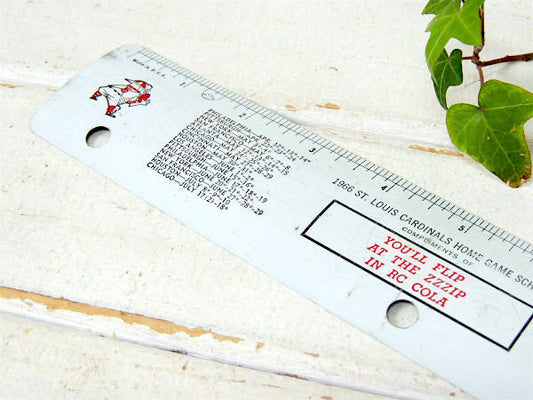 野球 セントルイス カージナルス×RCコーラ MLB 60s ヴィンテージ ルーラー 定規 ものさし