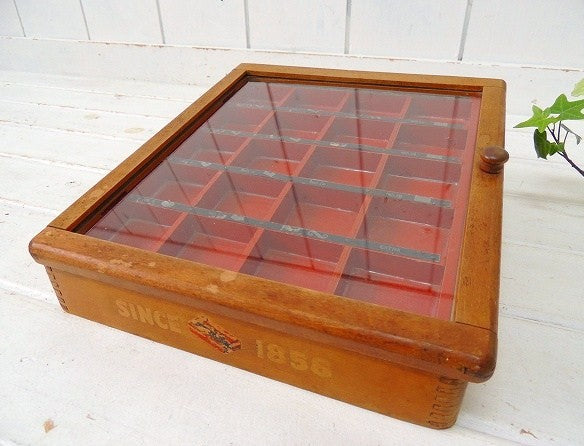 ガラスケース エスターブルック 万年筆 ・店頭用・アンティーク・ディスプレイケース ショーケース