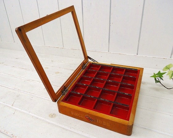 ガラスケース エスターブルック 万年筆 ・店頭用・アンティーク・ディスプレイケース ショーケース