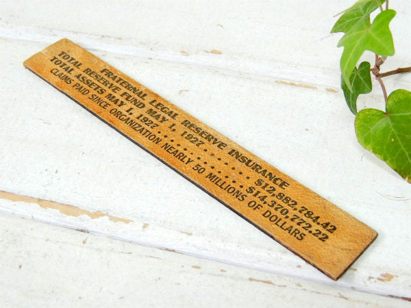 BROTHERHOOD OF AMERICA YEOMEN アンティーク 木製ルーラー 定規 物さし