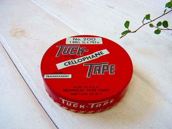 【TUCK-TAPE】ティン製・小さなヴィンテージ・ティン缶/テープ缶　USA