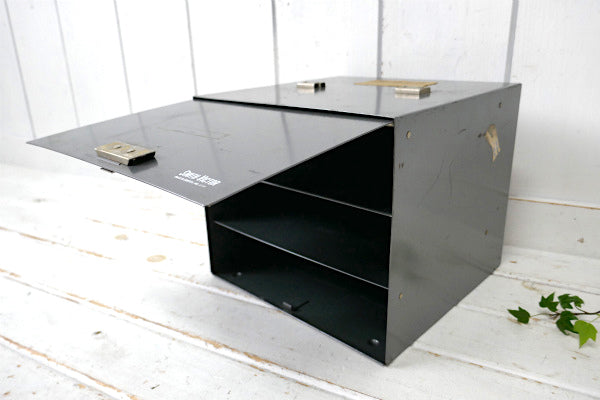 SMITH VICTOR 工業系 3段式 カバー付き ヴィンテージ 書類ケース 書類棚 書類チェスト