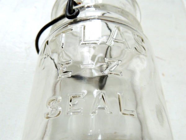 ATLAS E-Z SEAL ヘーゼルアトラス・アンティーク・ワイヤー式・ガラスジャー 保存瓶