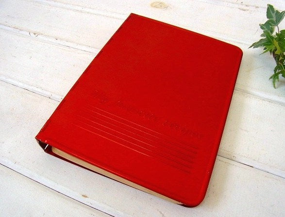 【NATIONAL】赤色のティン製・アンティーク・レシピファイル/レシピブック USA