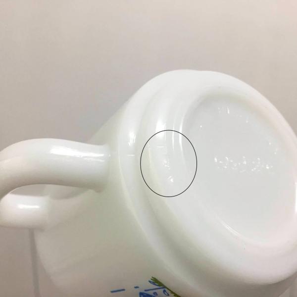 【グラスベイク】男の子&女の子&チューリップ柄・ヴィンテージ・マグカップ/食器