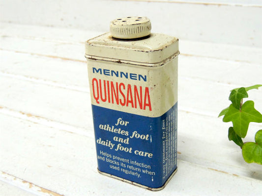 QUINSANA フットケア ヴィンテージ パウダー缶 ティン缶 ブリキ缶 USA 1950〜1960年代頃