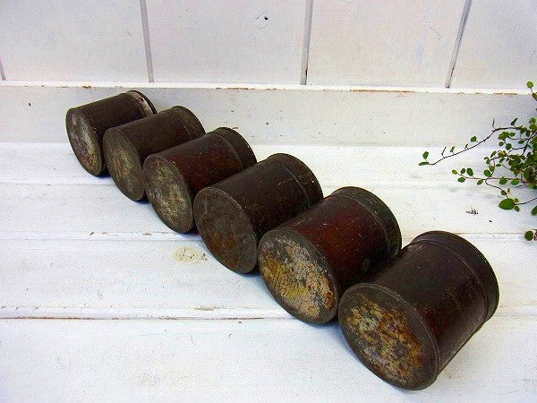 古いスパイス缶6個入り・アンティーク・ブリキ箱/ブリキケース　USA