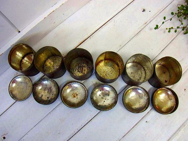 古いスパイス缶6個入り・アンティーク・ブリキ箱/ブリキケース　USA