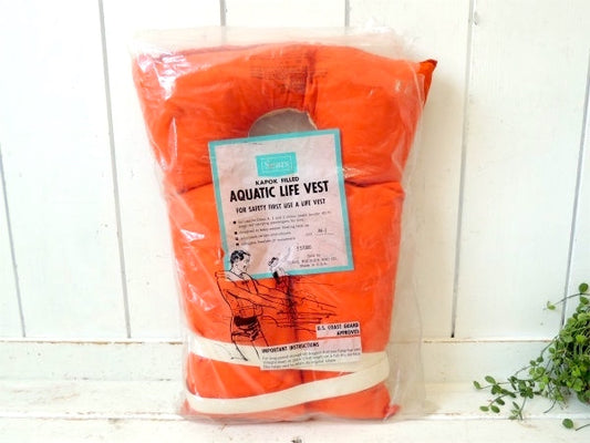 【SEARS】シアーズ・デッドストック・ヴィンテージ・ライフジャケット・救命胴衣・マリン用品 USA