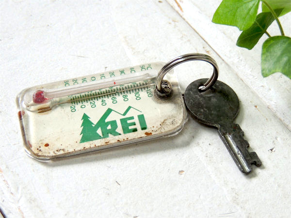 【REI・1938y~】アウトドア・登山・キャンプ用品・ヴィンテージ・温度計付き・キーホルダー・鍵付