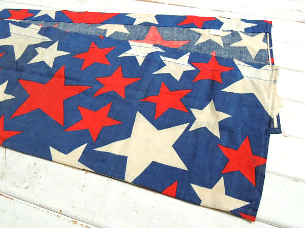 ★ STAR アメリカ製 スター 星柄 ヴィンテージ カーテン 生地・ファブリック リメイク テキスタイル 226×36㎝