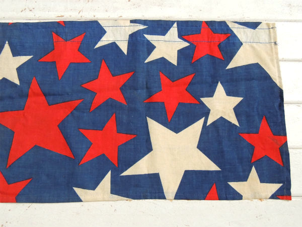 ★ STAR アメリカ製 スター 星柄 ヴィンテージ カーテン 生地・ファブリック リメイク テキスタイル 226×36㎝