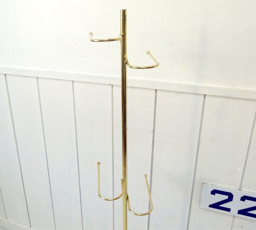 ミッドセンチュリー・ゴールドトーン・ヴィンテージ・コートスタンド・ポールハンガー・インテリア