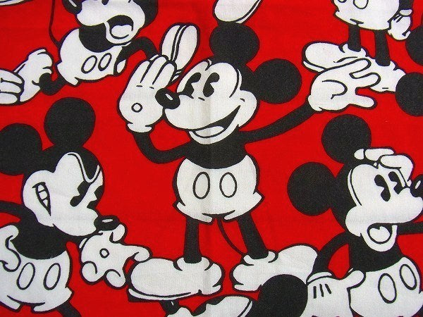 【ミッキーマウス】ディズニー・キャラクター生地/ユーズドシーツ(ボックスタイプ) USA