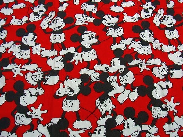 【ミッキーマウス】ディズニー・キャラクター生地/ユーズドシーツ(ボックスタイプ) USA