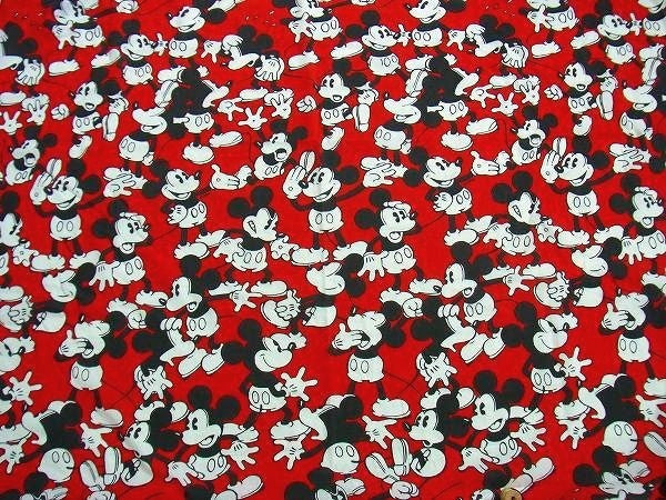 【ミッキーマウス】ディズニー・キャラクター生地/ユーズドシーツ(ボックスタイプ) USA