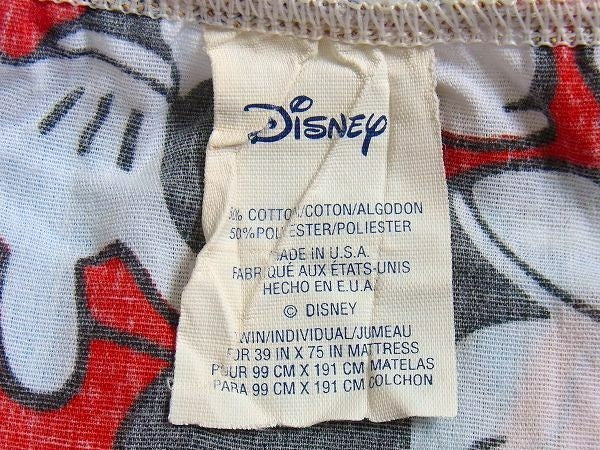 【ミッキーマウス】ディズニー・キャラクター生地/ユーズドシーツ(ボックスタイプ) USA
