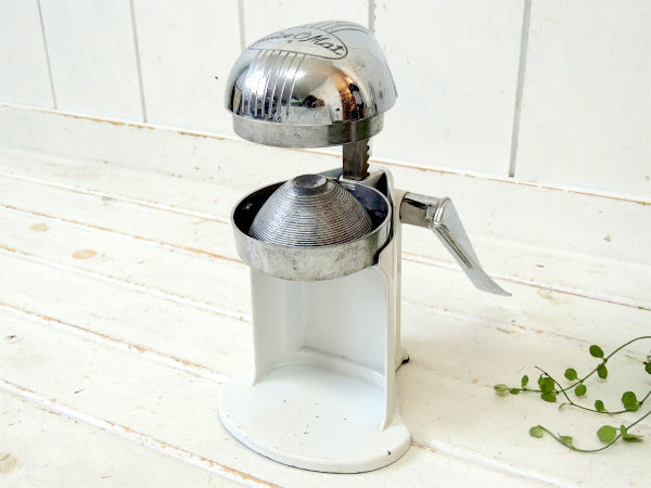 【JUICE-O-MAT】USA・ホワイト・手動式・50'sヴィンテージ・ジュース絞り器/ジューサー